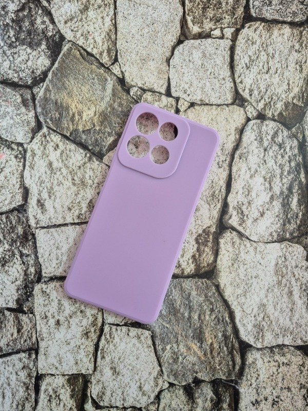 Producto - Funda silicone soft con felpa Moto G17 lila