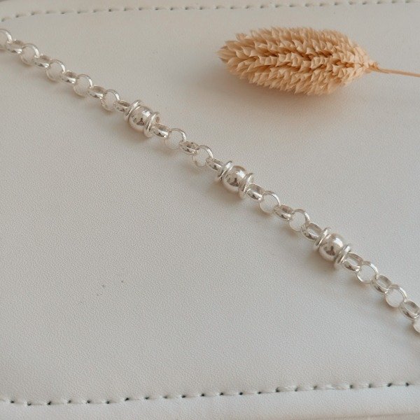 Producto - Pulsera Tipo Rolo Plata 925 Combinada