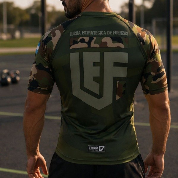 Producto - Rash guard competicion LEF Verde tribo