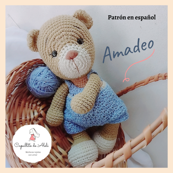 Producto - Guía de Tejido: Amadeo osito bebé