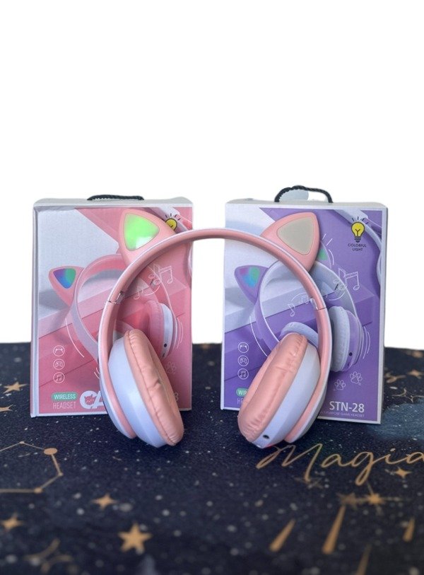 Producto - AURICULAR VINCHA OREJAS DE GATO Y LUZ LED - BLUETOOTH