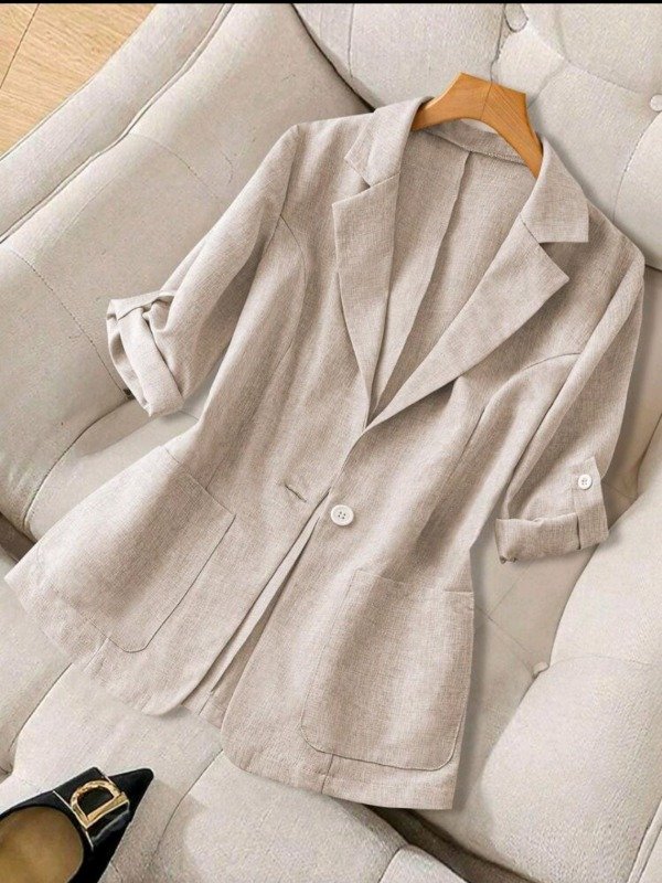 Producto - Blazer Franclia  Manga 3 4 color natural