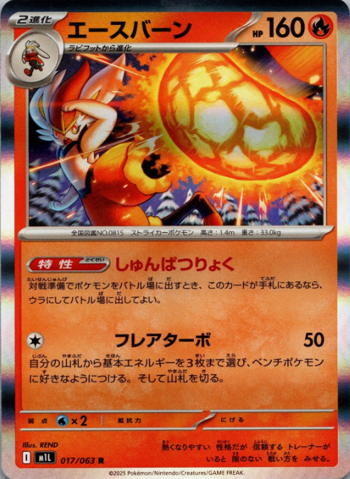 Producto - Cinderace 017/063 R [M1L] Mega Brave HOLO