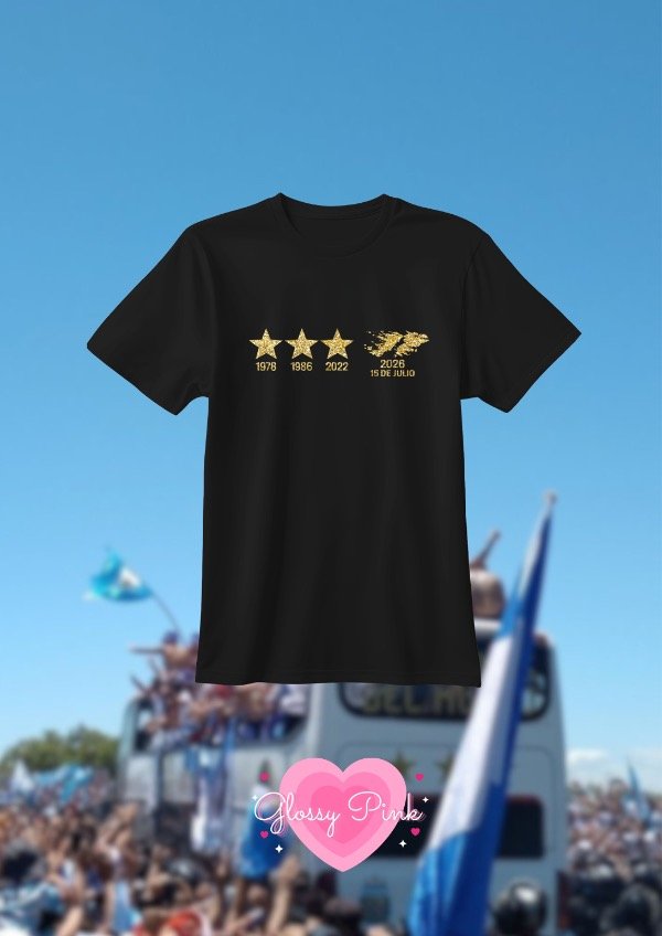Producto - Remera Malvinas - VINILO TEXTIL GLITTER