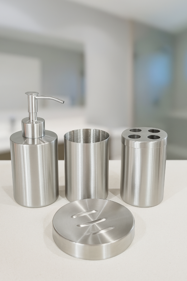 Producto - Set de baño x 4 (acero)