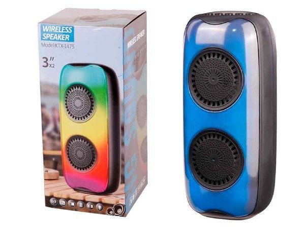 Producto - Parlante bluetooth 2 x3 pulgadas con luces