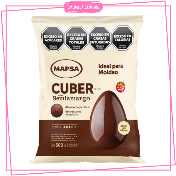 Producto - Chocolate semiamargo x500gr Mapsa botones