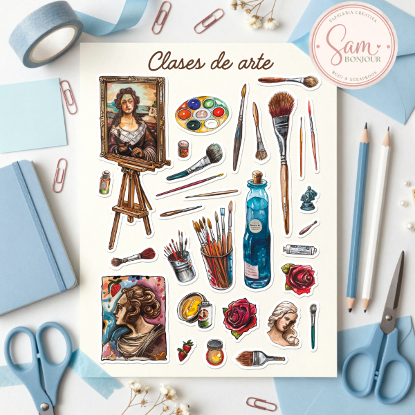 Producto - Plancha de sticker: Clases de arte