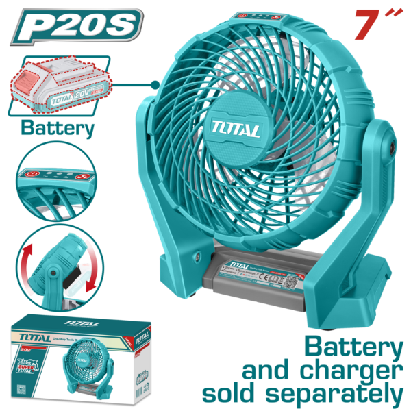 Producto - Ventilador Inalámbrico 20V 7" TOTAL TFALI2007