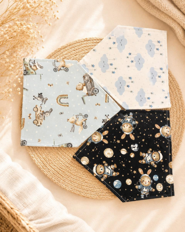 Producto - PACK 3 BABEROS BANDANA CON PLASTICO ATRAS - 4