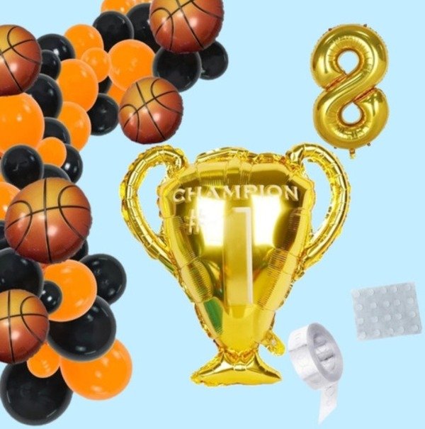 Producto - Pack de globos copa champions básquet
