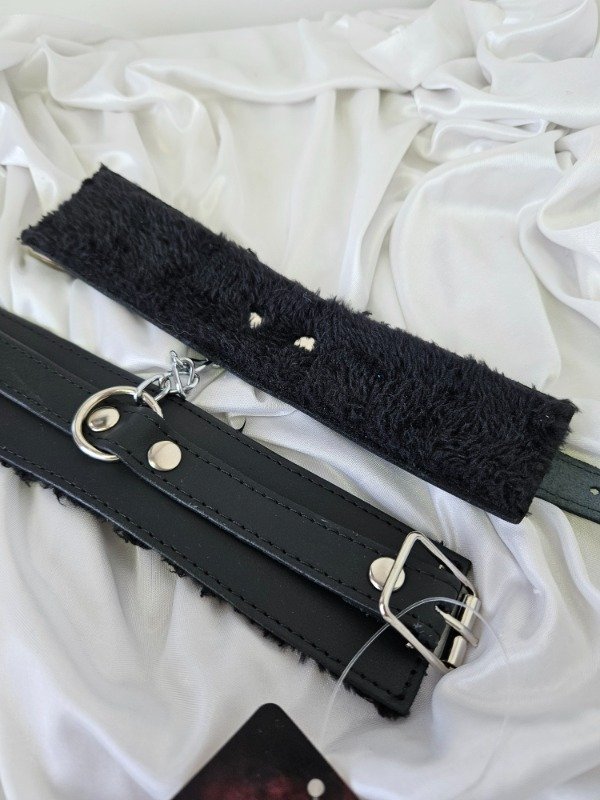 Producto - ESPOSAS DE CUERO CON PLUSH NEGRAS
