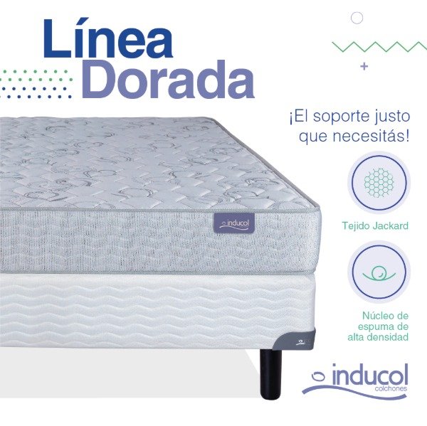 Producto - COLCHON INDUCOL ESPUMA ALTA DENSIDAD LINEA DORADA 1.00x0.20