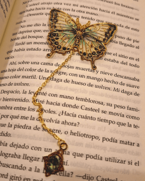 Producto - Marcapáginas metálico "Mariposa verde"