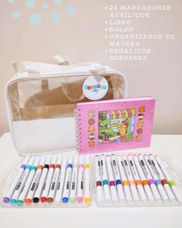 Producto - Set Libro+ Bolso + Marcadores