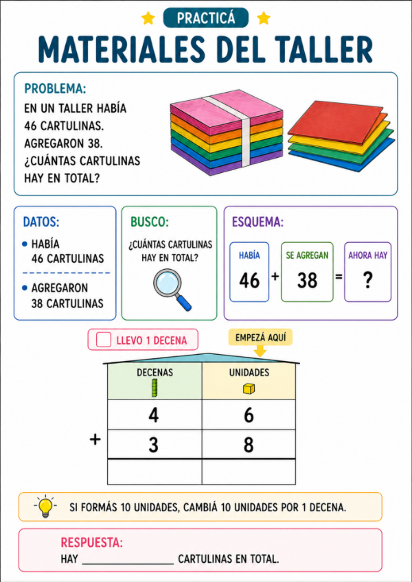 Producto - RESUELVO PROBLEMAS CON CASITAS: SUMAS Y RESTAS DE 2 Y 3 CIFRAS - 16