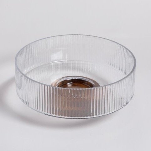 Producto - Bowl de vidrio con base de acacia