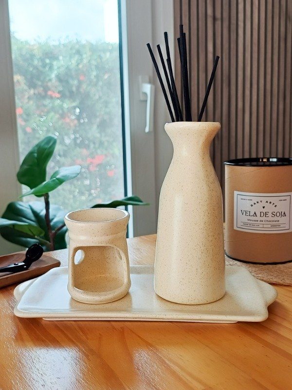 Producto - Box Deco: Difusor de Cerámica + Hornito + Bandeja + Tarjeta - 0