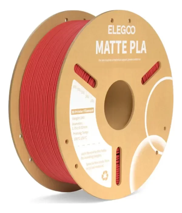 Producto - FILAMENTO ELEGOO PLA MATTE ROJO RUBI 1,75mm - 2