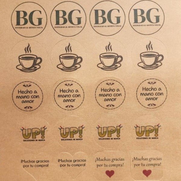 Producto - Plancha Stickers Kraft A4 - 1
