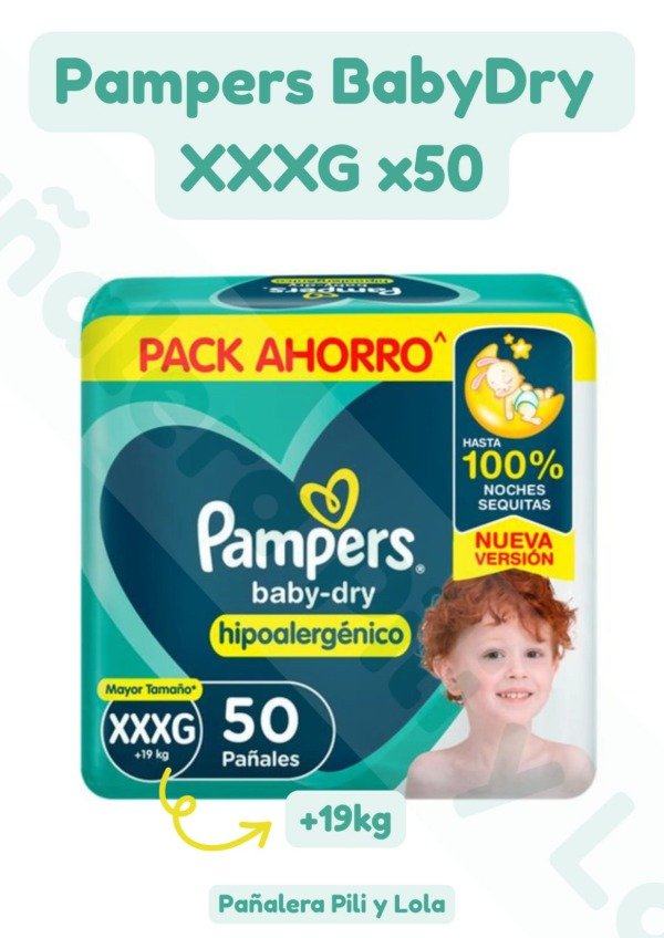 Producto - Pampers Babydry xxxg x 50 unidades