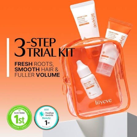 Producto - lilyeve GROWTURN Korean Hair Care Travel kit, Shampoo, Treatment and Serum - 1