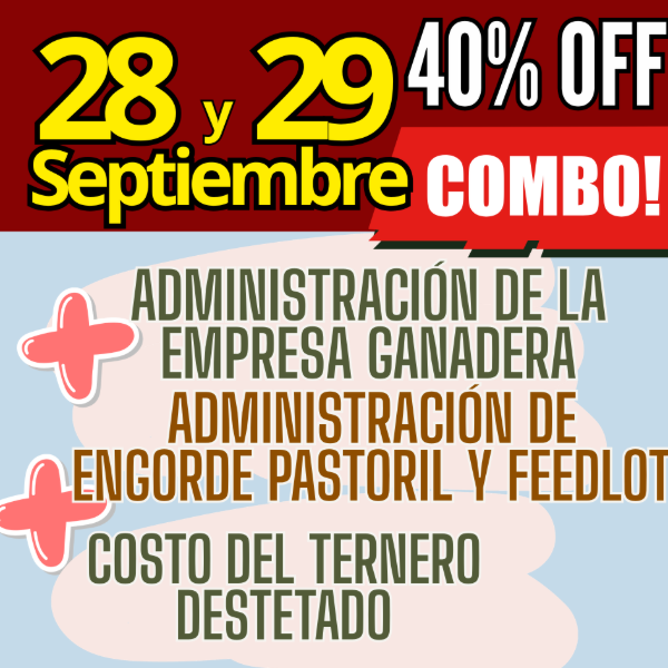 Producto - COMBO 3 CURSOS:Gestión Ganadera + Costo del Ternero + Engorde Pastoril y Feedlot - 0