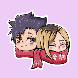 Producto - Stickers en Vinilo - Haikyu - Kenma y Kuroo 1