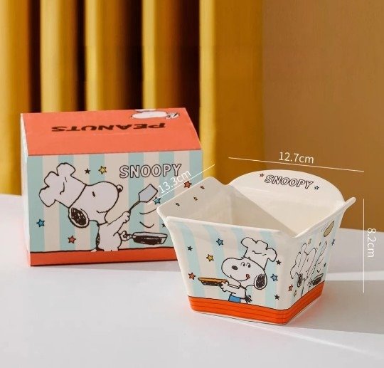 Producto - Pochoclera Snoopy cerámica Celeste