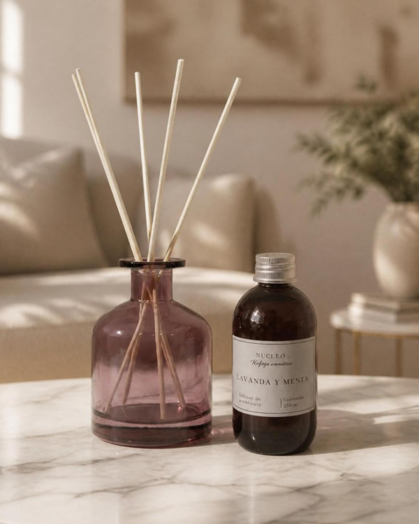 Producto - Combo Difusor 250 ml + Envase de Vidrio con varillas