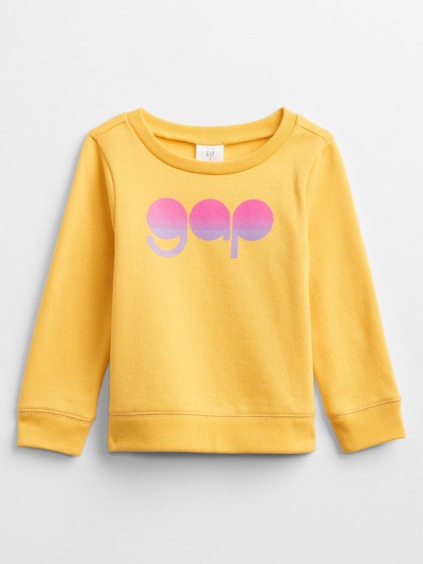 Producto - Buzo Frisado GAP Amarillo Logo Rosa y Lila
