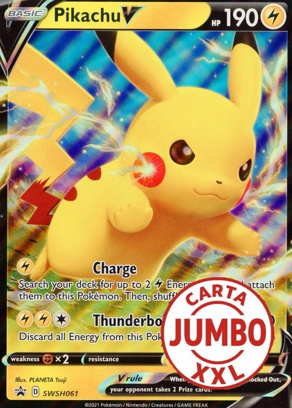 Producto - 2023 Pikachu V Sword and Shield Jumbo Black Star Promo #SWSH061