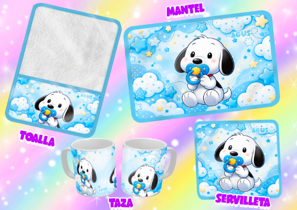 Producto - SET DE 4 ELEMENTOS SNOOPY BEBE