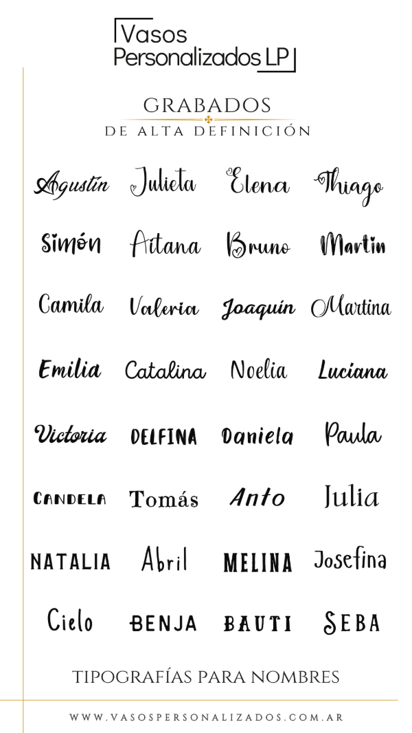 Producto - Tipografías - Nombres - 2