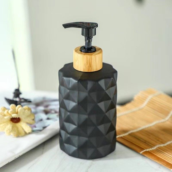 Producto - DISPENSER NEGRO ROMBOS 350ML
