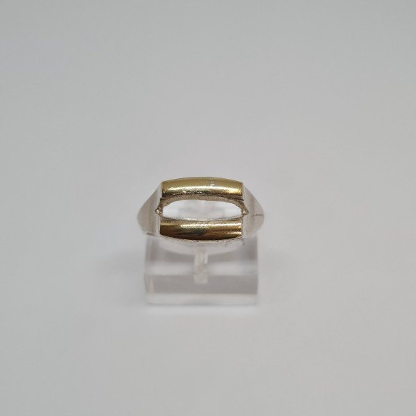 Producto - Anillo plata y oro dos hileras