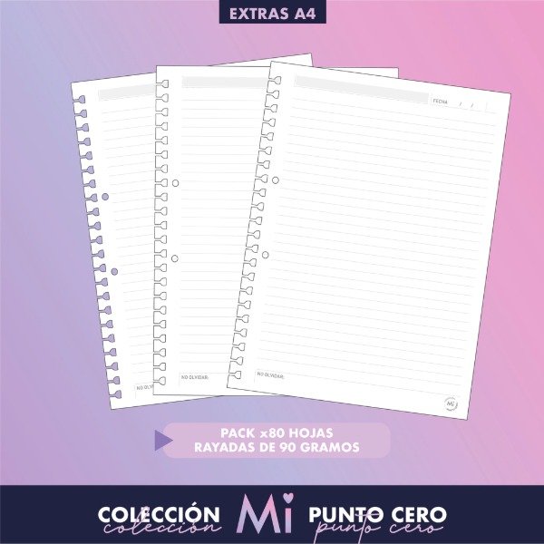 Producto - REPUESTO A4 RAYADO PUNTO CERO
