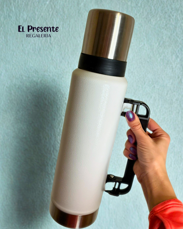 Producto - Termo de Acero Inox Blanco 1200 ml