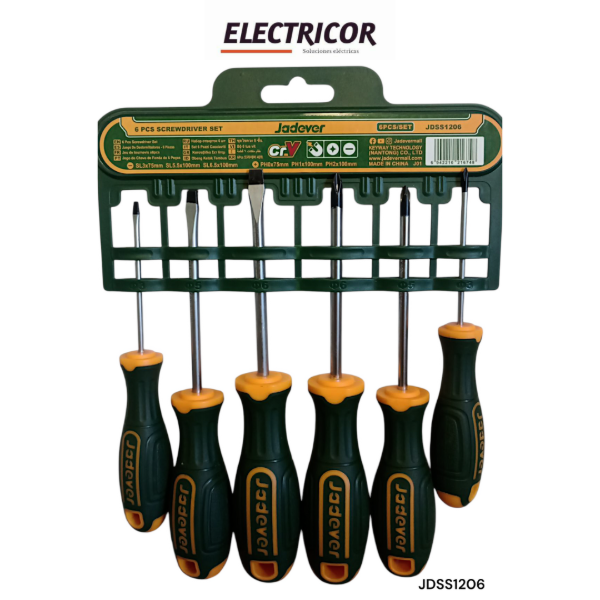 Producto - KIT DESTORNILLADOR 6 PIEZAS CRV PH+SL MANGO SUAVE