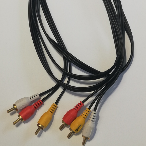 Producto - CABLE AUDIO 3 RCA M / 3 RCA M 1.8MTS OFF-CAB051 OFFICE