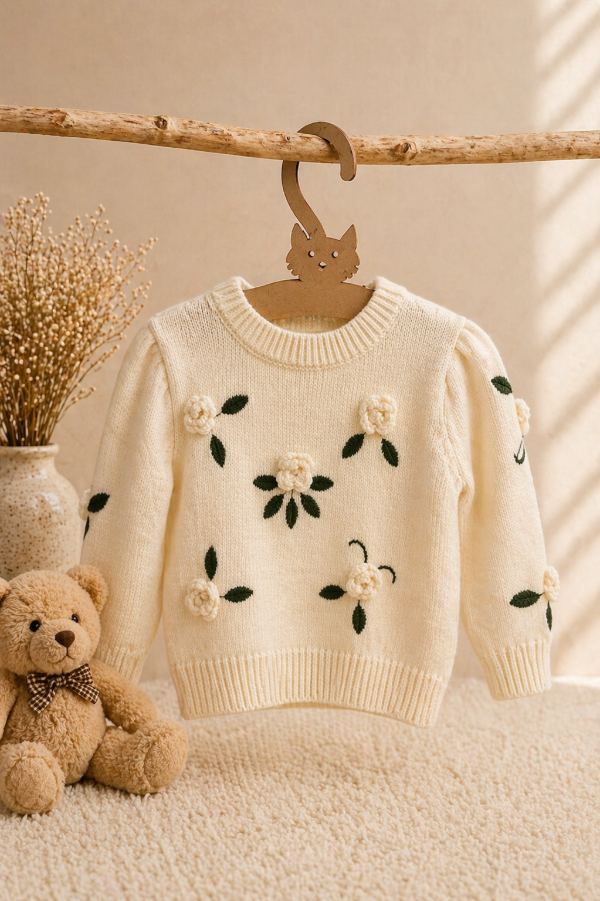 Producto - Sweater Flor Crudo