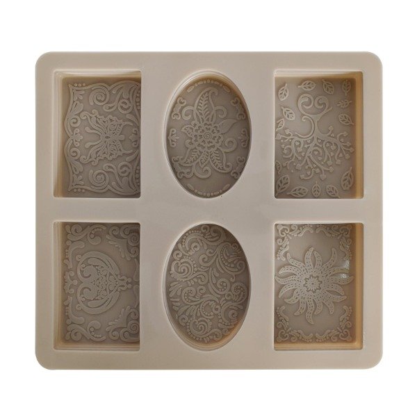 Producto - Molde jabones texturados varias formas x6