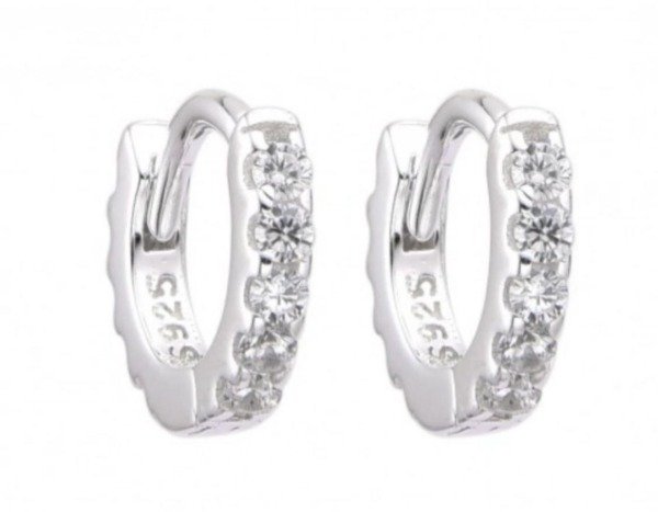 Producto - Minis Argollitas Paris Cubic Plata 925