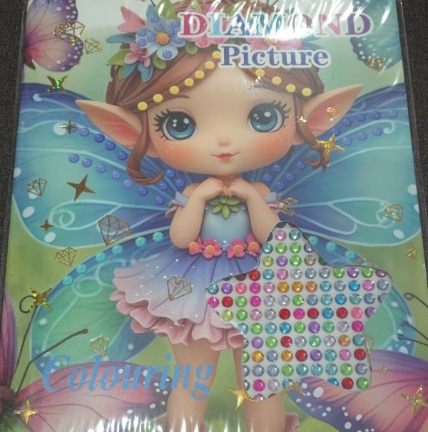 Producto - DIAMOND PAINTING CUADERNO HADA DUENDE CORONA DE FLORES