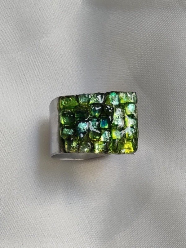 Producto - ANILLO T VERDE Y AMARILLO regulable - 0