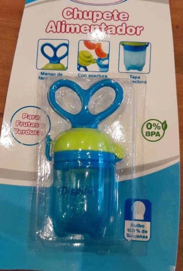 Producto - Chupete fruta con bulbo de silicona dispita celeste