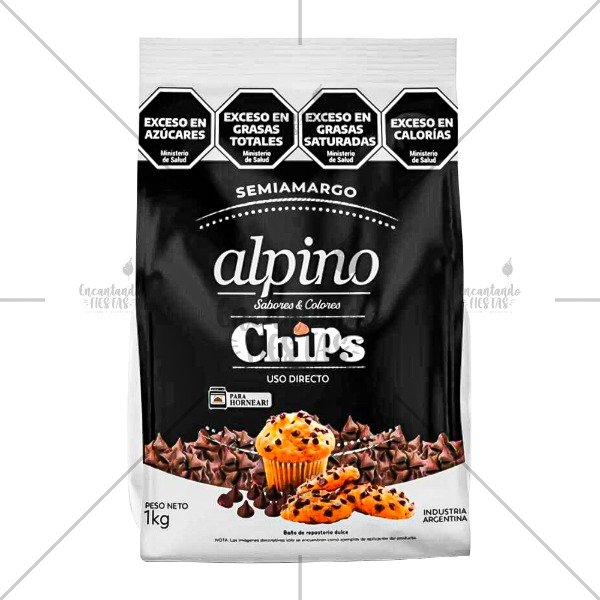 Producto - Chips de Chocolate SEMIAMARGO Alpino 100g