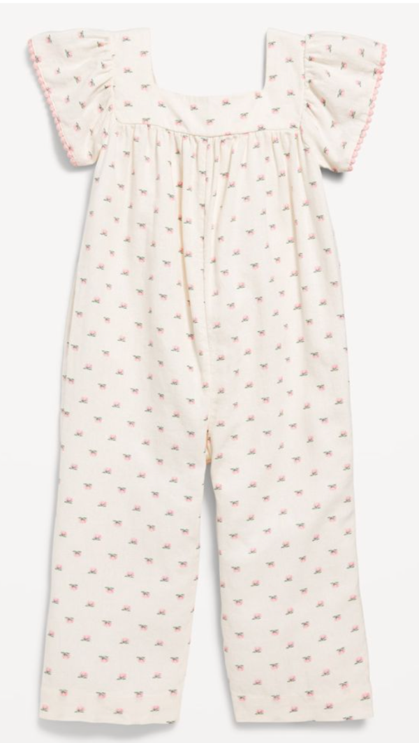 Producto - Enterito para Niñas Marca OLD NAVY Lino Natural Flores
