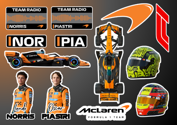 Producto - Calcomanías Stickers Mclaren Formula 1 2026