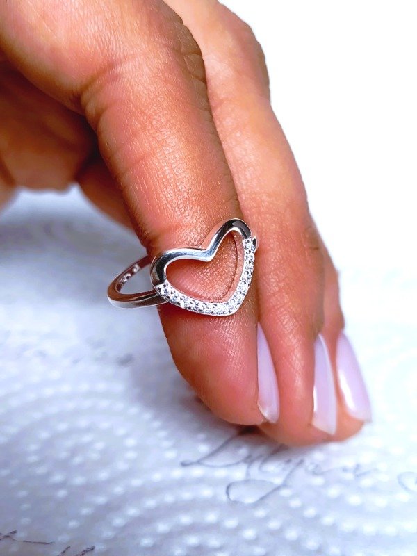 Producto - Anillo corazon calado con cubic
